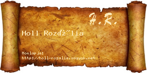 Holl Rozália névjegykártya